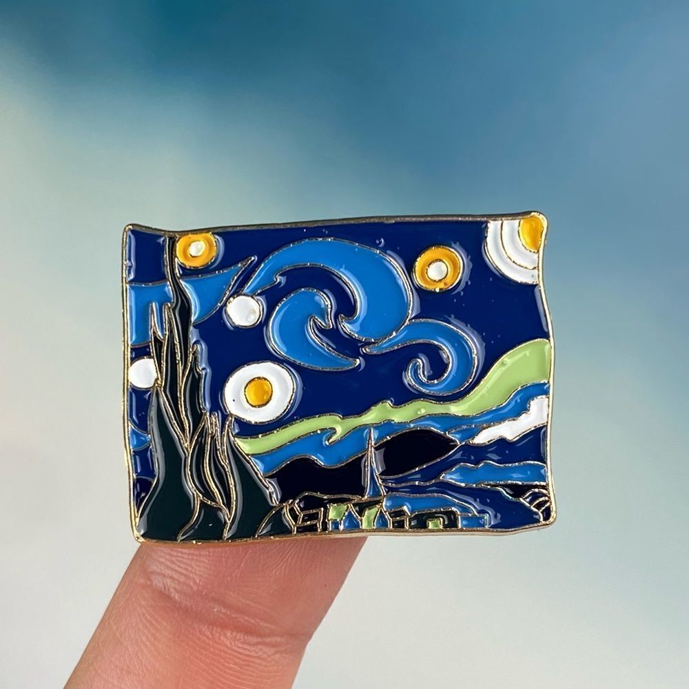 Starry Night Enamel Pin/ Brooch Lapel